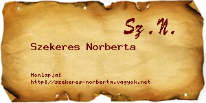 Szekeres Norberta névjegykártya